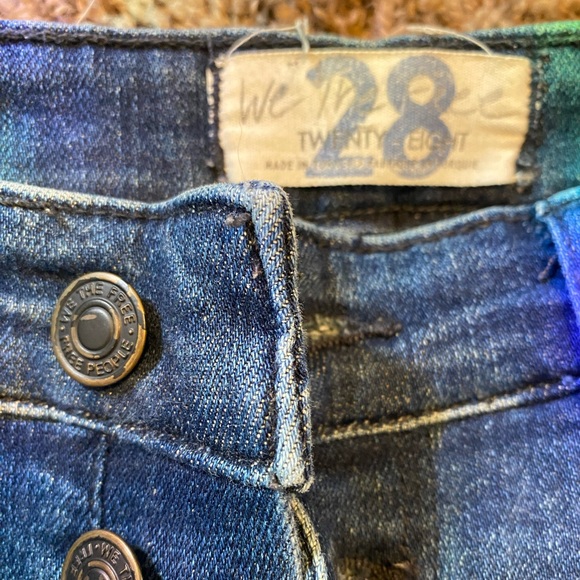 Free people dark distressed skinny jeans - Picture 3 of 4